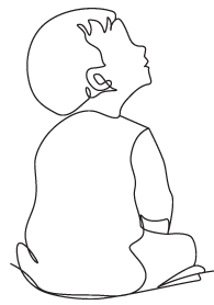adhd-young line drawing illustration of a young child